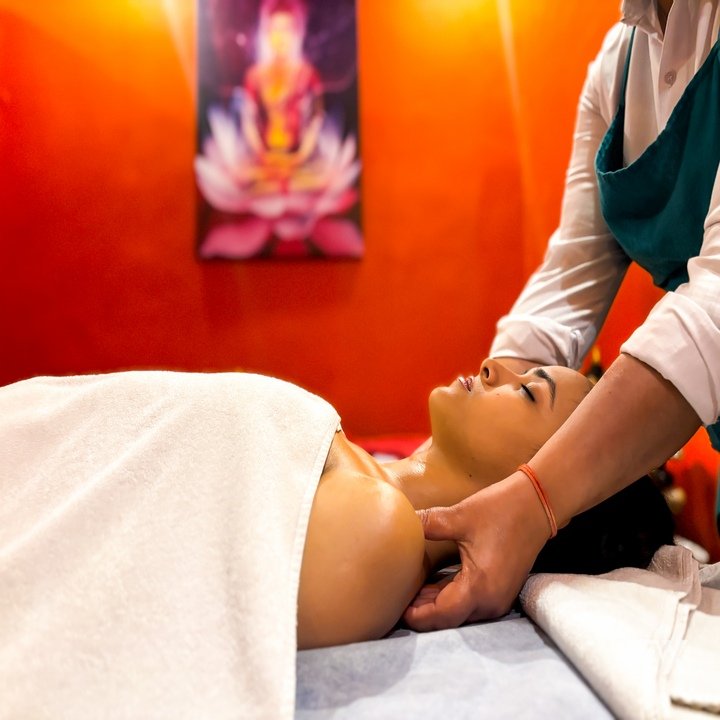 Ayurvedic spa therapy at the resort